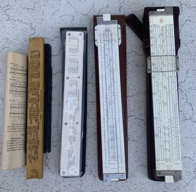 Lot Of 4 Vintage Drafting Architect Pocket Rulers    Post ,K&E,SIC, Ect.