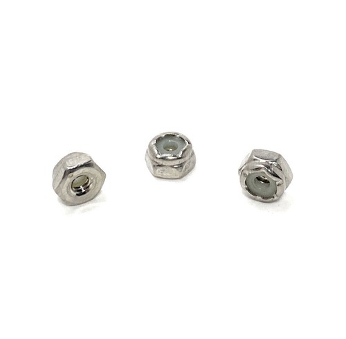(25) Dadi di bloccaggio con inserto in nylon in acciaio inox 4-40 - acciaio inox 316 grado marino - Foto 5 di 5