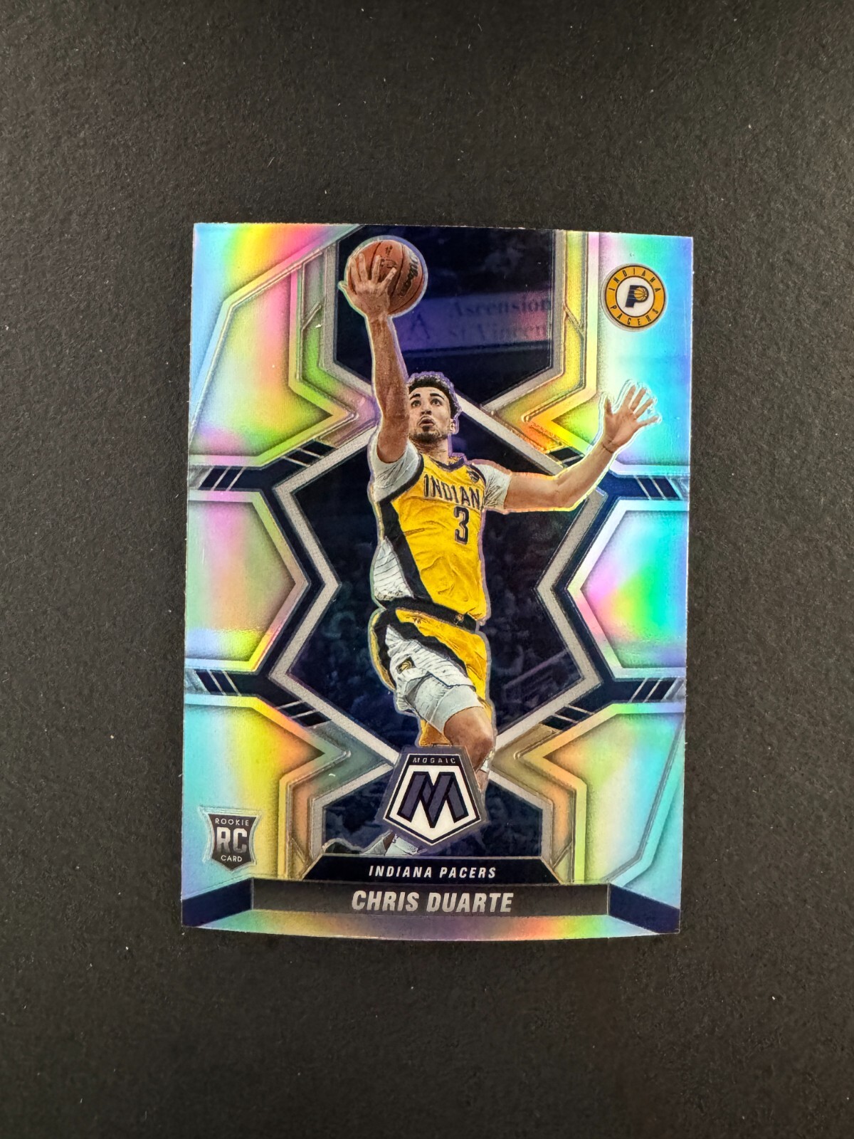 Chris Duarte 2021-22 Panini Mosaic Silver Rookie RC #217 Pacers