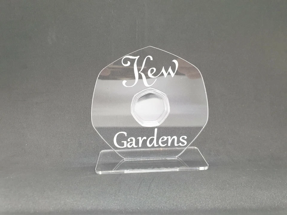 Kew Garden 50p Acrylic Display Stand 50 Pence Holder (No Coin)