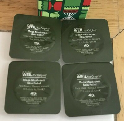ORIGINS Dr. Weil Mega Mushroom Skin Relief Face Mask Set 4X New in BOX