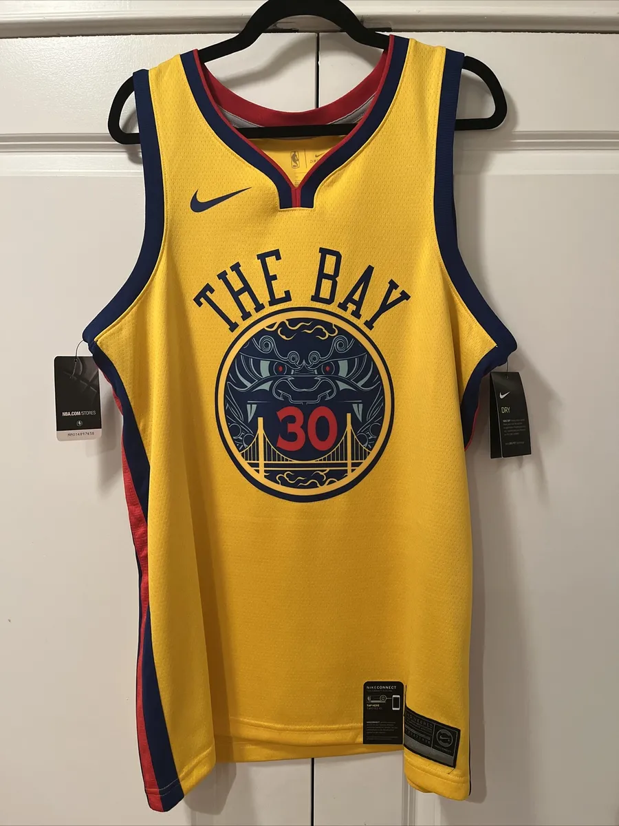Steph Curry City Edition Jersey Chinese Heritage The Bay Large 48 RARE!  2017