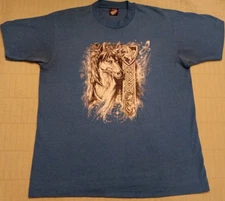 Vtg Large Screen Stars Best Graphic Mystical Pegasus Single Stitch T Shirt