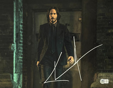 Keanu Reeves Signed 11x14 Photo John Wick Authentic Autograph Beckett LOA