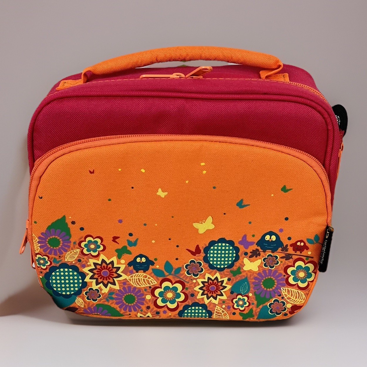 Laptop Lunches Insert Orange Pink Design Flowers Birds New