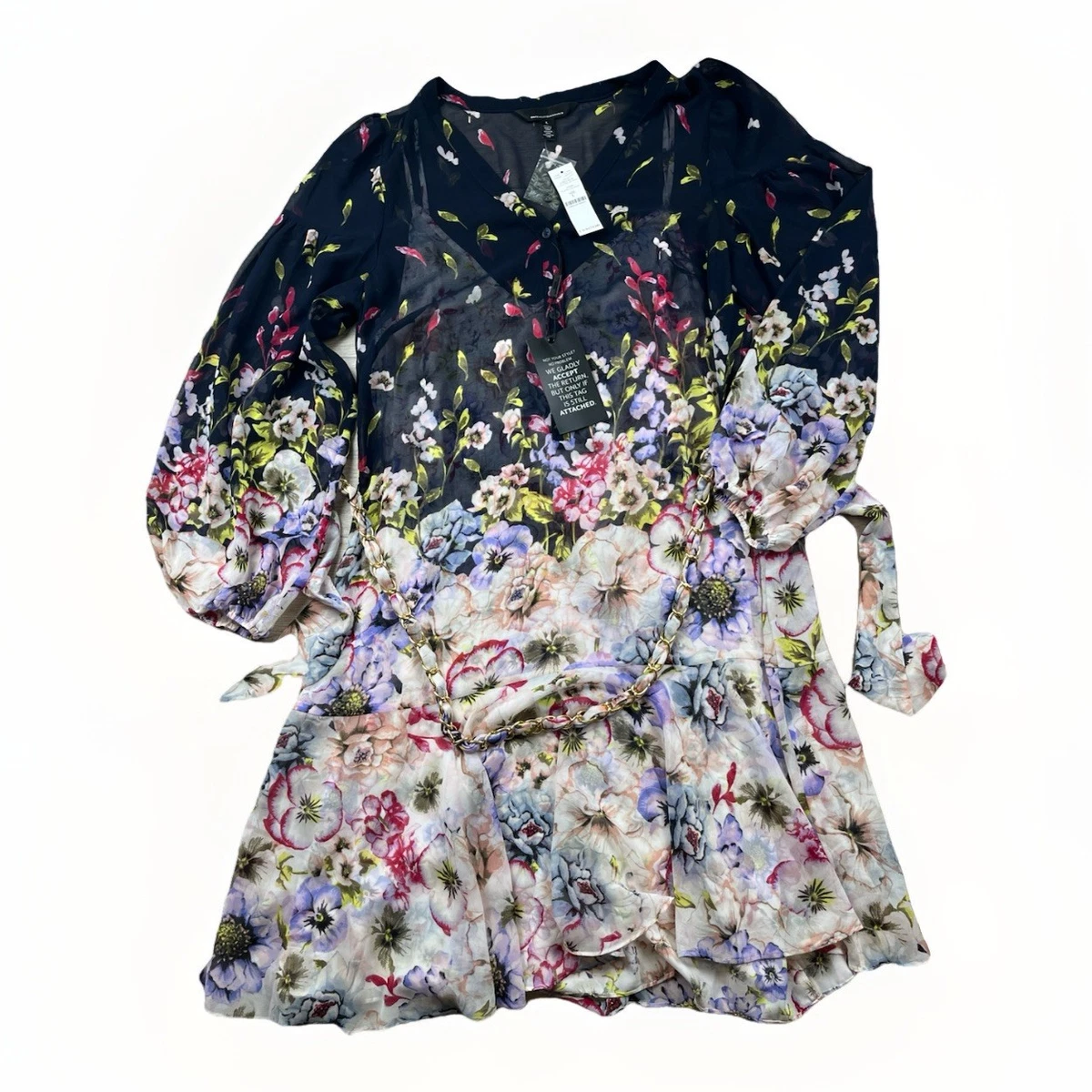 floral dress white house black market White House Black Market Dress 2 White multi – Your Other Closet LLC
