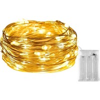 LED Lichterkette Batterie 3M 30 LED Warmweiß Kupferdraht Deko Weihnachten Party