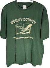 VTG 90s Young Authors Conference T Shirt XL Shelby County Montevallo Books Graph