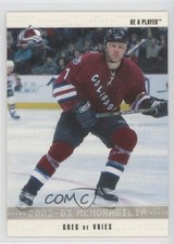 2002-03 ITG Be A Player Memorabilia Greg de Vries #77 0q3