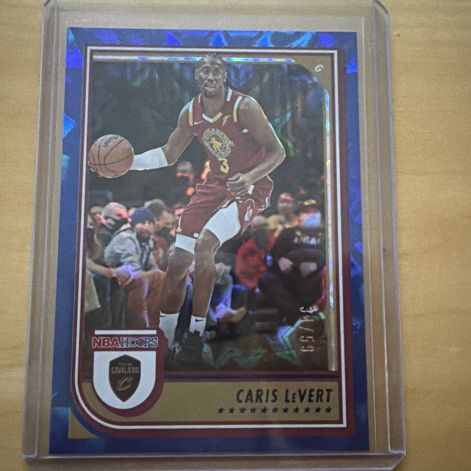 2022-23 Panini NBA Hoops Caris LeVert Blue Explosion #70 /59 Cleveland Cavaliers