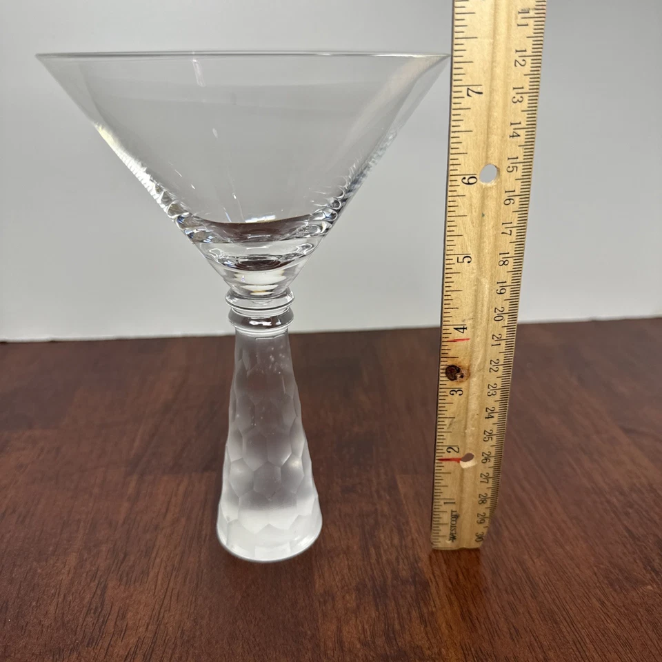 Vaso de Martini ARTLAND PRESSCOTT transparente esmerilado martillado vajilla cóctel Foto 3 de 3