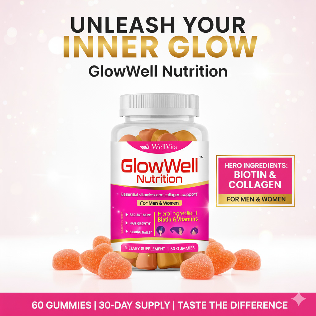 Hair, Skin & Nails Collagen Gummies - 60 Ct - Adult Beauty Supplement