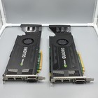 Lot of 2 Pny Nvidia Quadro K4000 3 Gb Gddr5 Pci Express 2.0 x16 Video Card