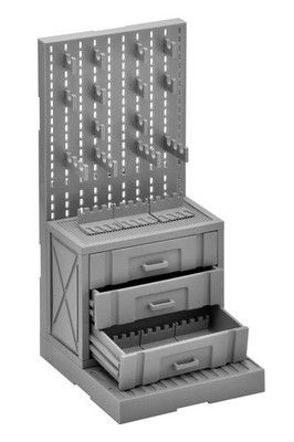 Tomytec LD006 Gun Rack B Plastic Model Kit 1/12 Scale Little Armory