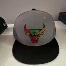 New Era Chicago Bulls NBA 9FIFTY Snapback Cap Gray Black Red One Size