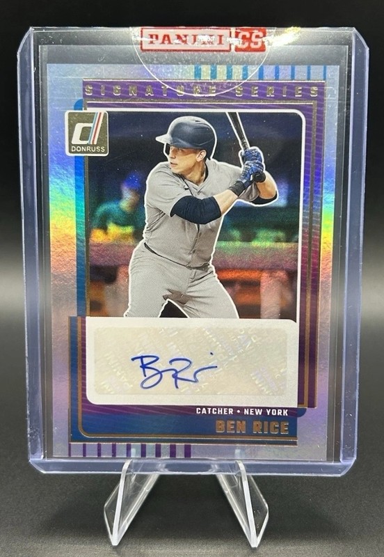 Ben Rice Signature Series Auto #SG-BRC NY Yankees 2025 Panini Donruss