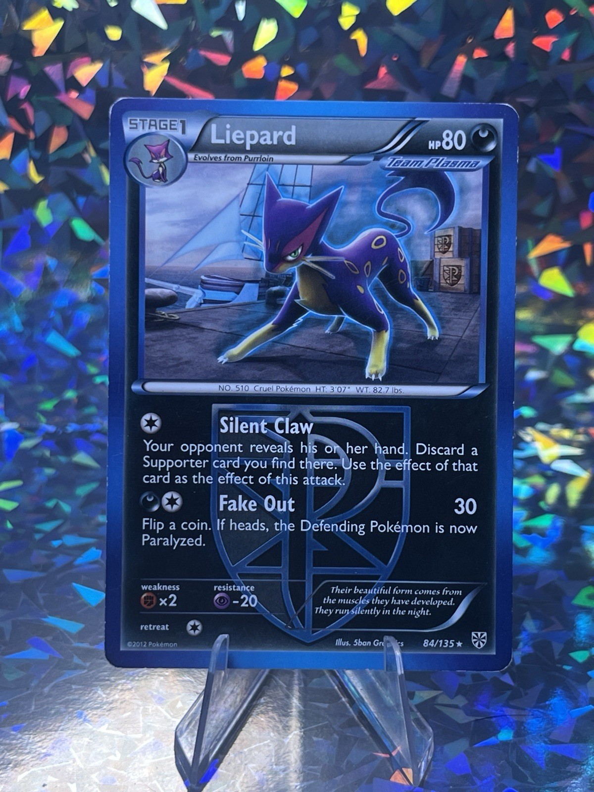 Pokemon Plasma Storm #84/135 Rare Liepard (Team Plasma)