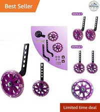 Training Wheels Stabilizer Kit 12-20 Inch Bicycle Flash Mute Wheel Pair
