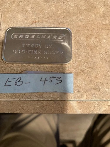 1 ENGELHARD 1 OZ. .999 FINE SILVER BAR