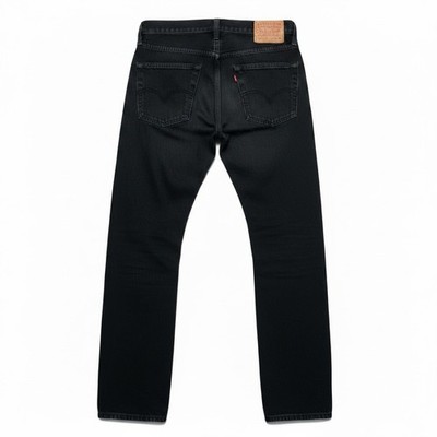 90s Vintage Levis 501 Men Jeans Magic Black Denim 33x30 Straight Leg