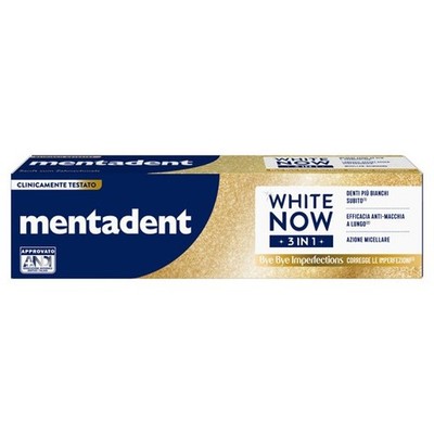 MENTADENT ZAHNPASTA WHITE NOW 3IN1 EXTRA GLÄNZEND 75 ML