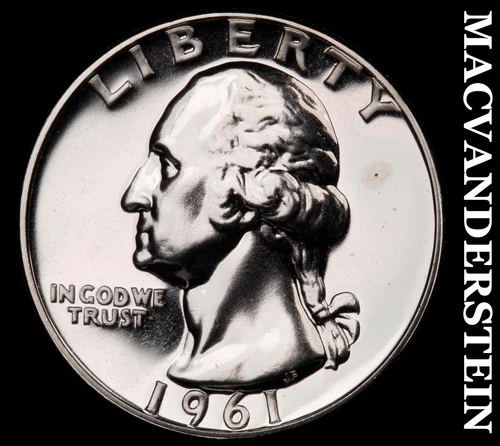 1961 Silver Washington Quarter - Choice Gem Proof  Lustrous  #i1651