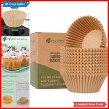 Parchment Cupcake Liners Jumbo 200 Count 3.75 Inch Non-Stick Muffin Baking Cups