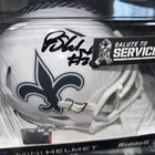 Rashid Shaheed Signed Saints Salute To Service Camo Riddell Speed Helmet mini