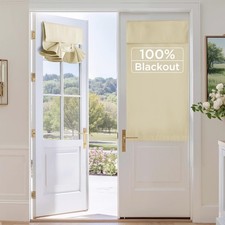 100 Blackout French Door Curtains for Door Window - Room Darkening No Coatin...