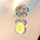 World Class 3.20ctw Canary & White Sapphire 14K Rose Gold 925 Silver Earrings — photo 2