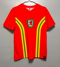WALES NATIONAL TEAM RETRO 1974/1978 HOME FOOTBALL SHIRT JERSEY SIZE XS RED 