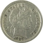 1897 Barber Silver 10c XF EF Extremely Fine Details 10c Coin SKU:CP685