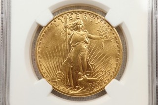 NobleSpirit GOLD 1915 S $20 NGC Ms62 BLAZING CARTWHEEL LUSTER Better date PQ