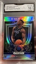 2019 Panini Draft Picks Prizm Silver Rookie Zion Williamson 10 Gem Mint Crusade