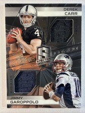 2014 Spectra Combo Rookie Derek Carr Jimmy Garoppolo Jerseys #/199 RC