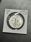 1935 D Walking Liberty Silver Half Dollar AU About Uncirculated 50c Coin (18358