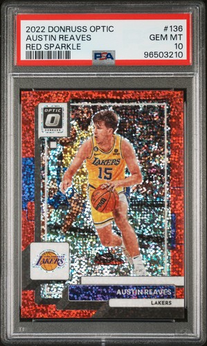 2022 PANINI DONRUSS OPTIC RED SPARKLE #136 AUSTIN REAVES PSA 10