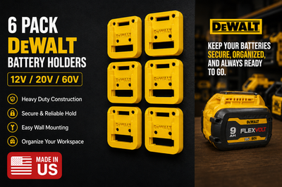 #ad 6 KIT 2026 DEWALT Battery Holders 12V 20V 60V Wall Mount Organizer made in USA $12.98