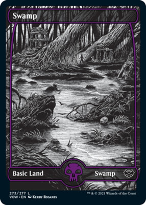 MTG Swamp (273) - Foil, Innistrad: Crimson Vow, Lightly Played, English