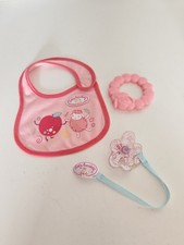Baby Annabell Fancy Dummy and Clip, Teething Ring and Bib (for 17" Doll)