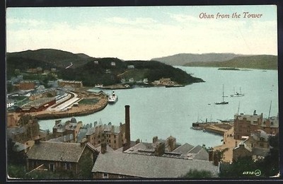 Oban, View of the city from the Tower, Ansichtskarte 