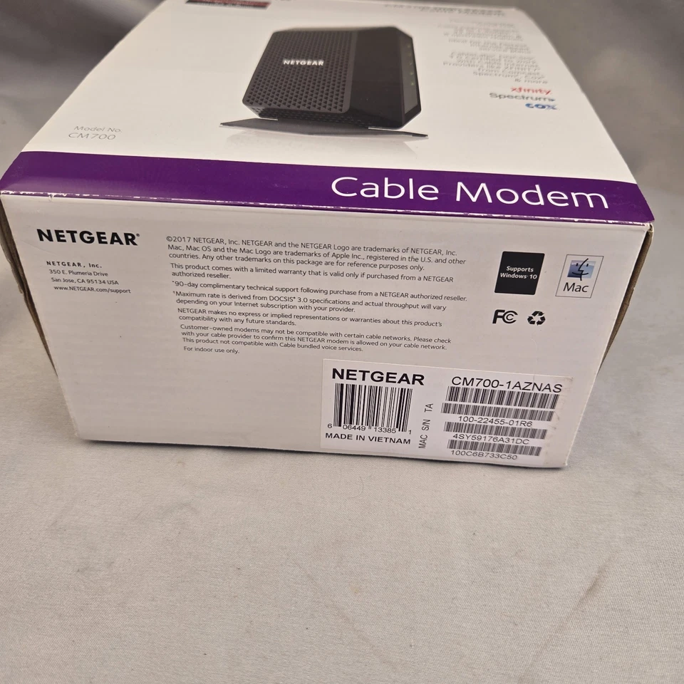 NETGEAR CM700-1AZNAS DOCSIS 3.0 Cable Modem 32x8 for Xfinity by Comcast 1.4gbps - Image 4 of 4