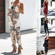 Playsuit Floral Tops Romper Cami Womens Romper Romper Holiday Ladies Jumpsuit