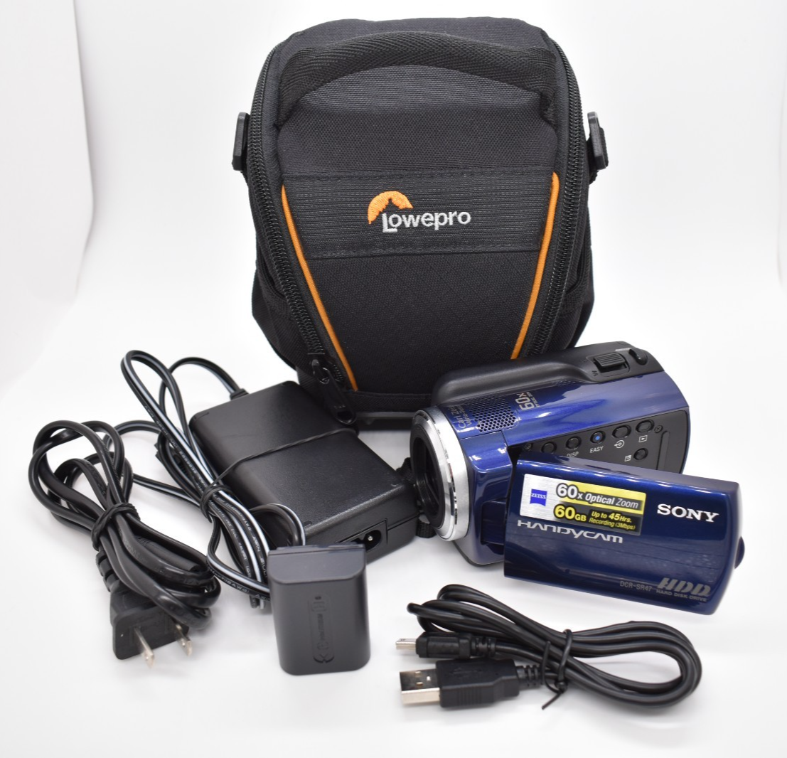 Sony Handycam DCR-SR47 Blue Digital Video Camera Camcorder 60x