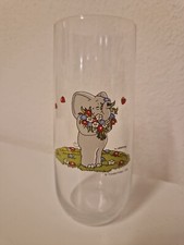 Friedolin Fr&ouml;hlich Glas Elefant Blumen Sammler Vintage Rar