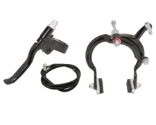 ALTA Bicycle 1080 BMX Alloy FRONT Brake Complete Set BLACK Side-Pull Caliper