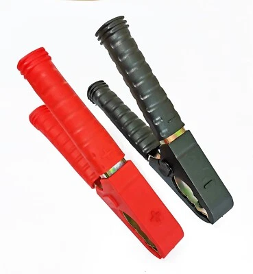 AMC Crocodile Clips 500A peak, 170A continuous, plain handles - 1 pair JLC180PAIR