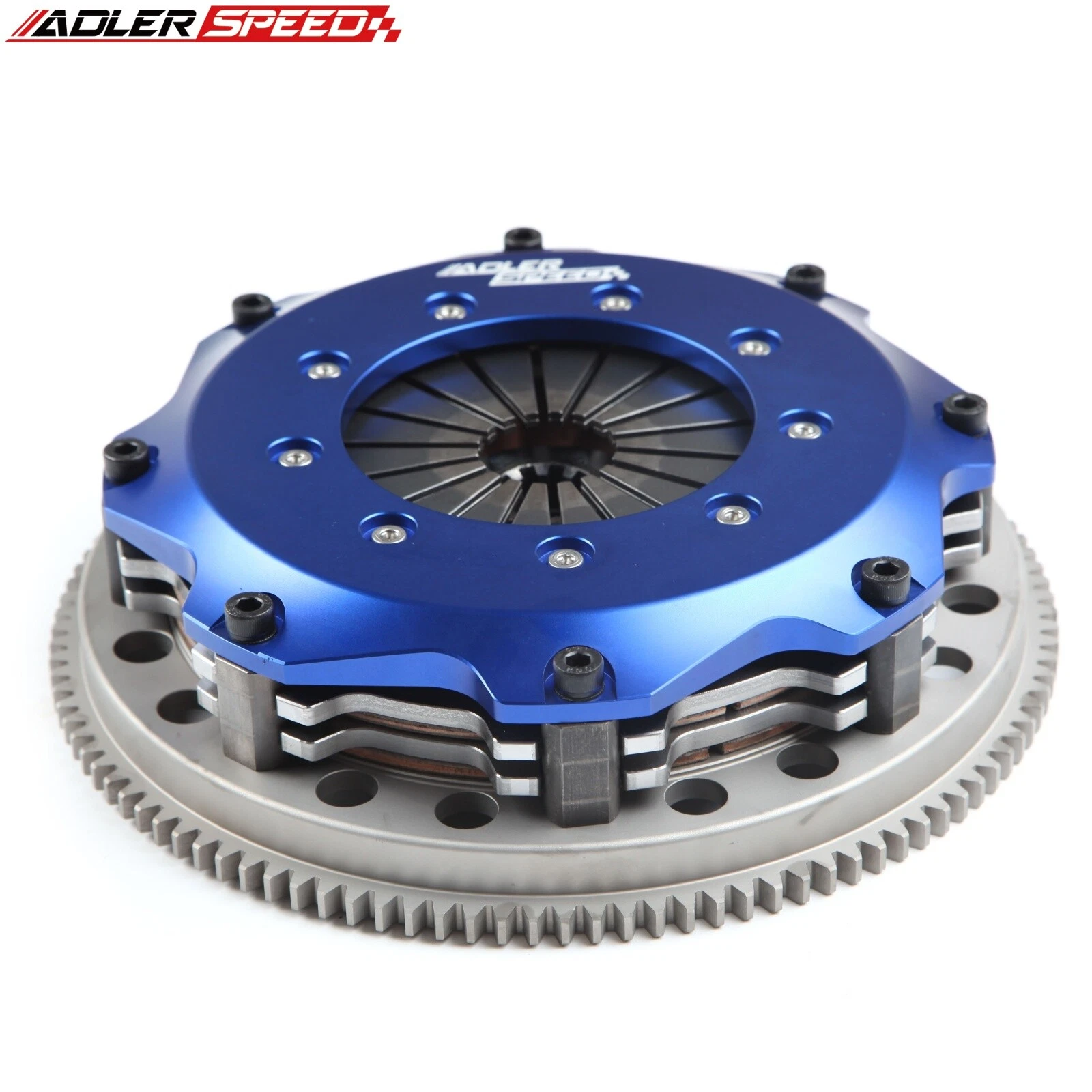 ADLERSPEED Clutch Disc 167480014416 &ndash; Ceramic Disc style: Rigid hub Disc size: 8.5" (215mm) Disc Spline: 1-1/8" x 10 Clutch Type: Push Style Release mechanis Clutch cover: Aircraft high quality alu Release bearing: Include Alignment tool: Not include Disc quantities: 2 Disc Diameter: 8.5" (215mm) OE/OEM Part Number: Does Not Apply Type: Clutch Kit Number of Teeth: 10 UPC: Does not apply Country of Origin: China &ndash; Fits BMW 323 325 328 E36 M50 M52 thumbnail 4