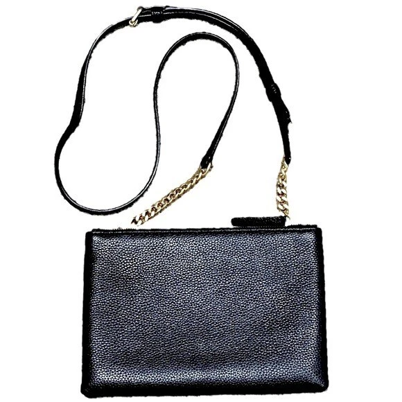 👠🖤 TORY BURCH Kira Black Pebbled Leather Crossbody Bag Gold Hardware *MINT* - Image 2 of 4