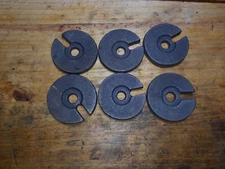 Cast Iron Lamp Base Weight. 3 3/8 Diameter. Lot Of 6. NOS Lamp Parts.